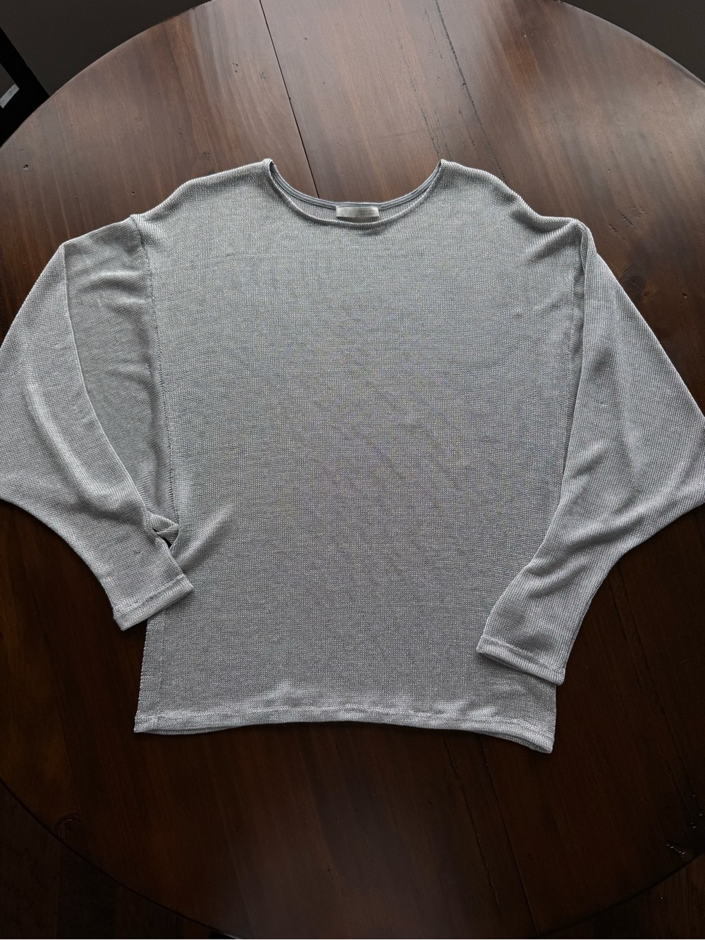 ZARA METALLIC THREAD BATWING SLEEVE TOP